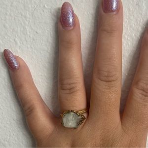 Little Sycamore Gold Quartz Ring Size 9